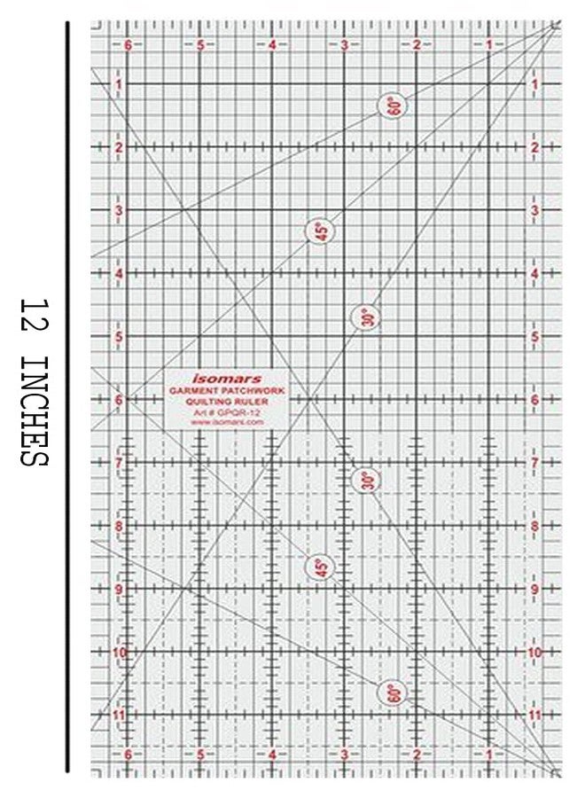 أيسومارس مسطرة إيزومارز لخياطة وترقيع الملابس (12 بوصة) - Image 2